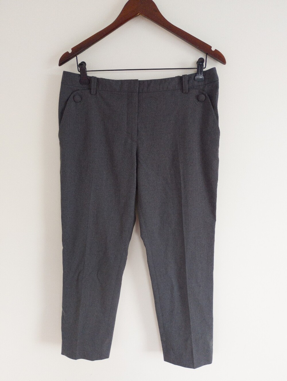 Tory Burch Charcoal Gray Wool Blend Ankle Dress Pants Size 6